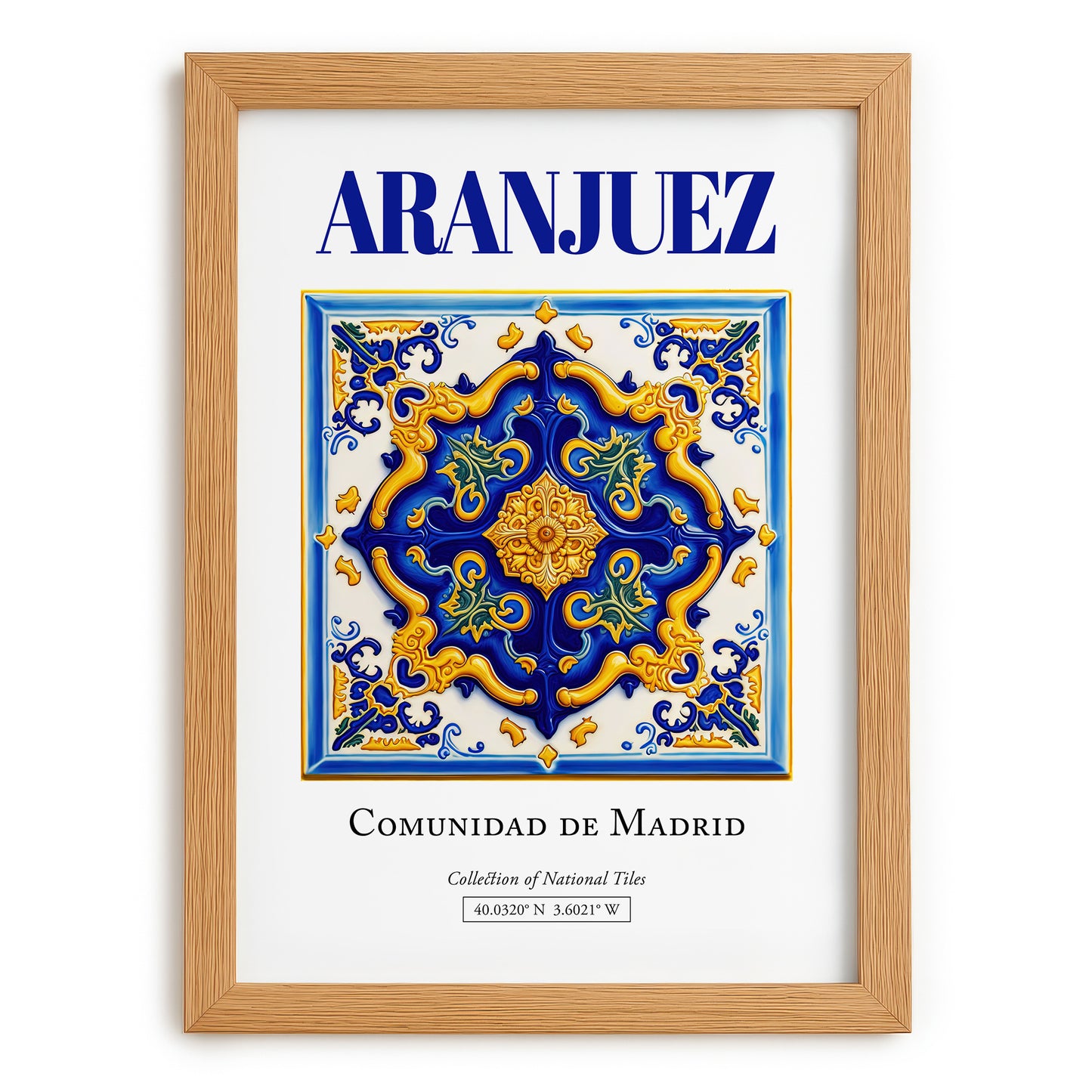 Aranjuez, Spain – Travel Poster, set in oak frame