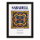 Sabadell, Spain – Cityscape Wall Art, in sleek black frame
