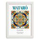 Mataró, Spain – Travel Wall Decor, placed in minimal white frame