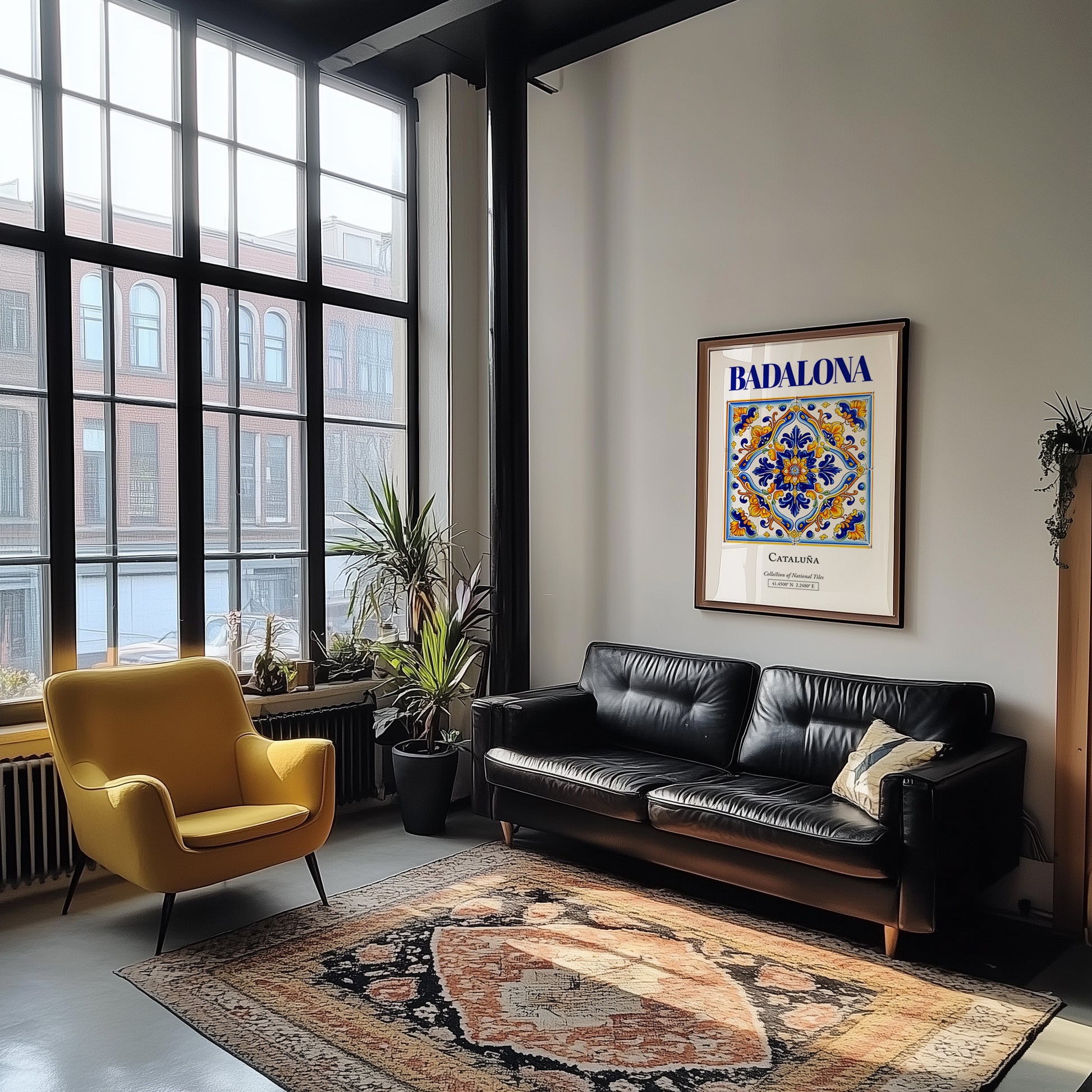 Badalona, Spain – Travel Wall Decor, unframed on coastal sand