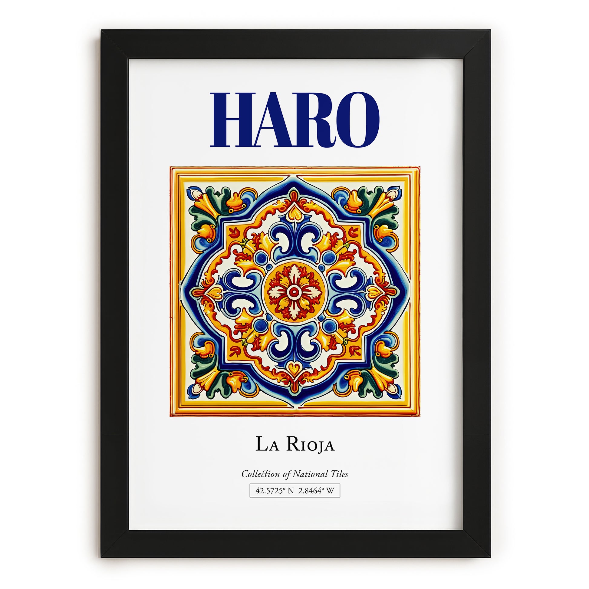 Haro, Spain – Dream Destination Decor, in sleek black frame