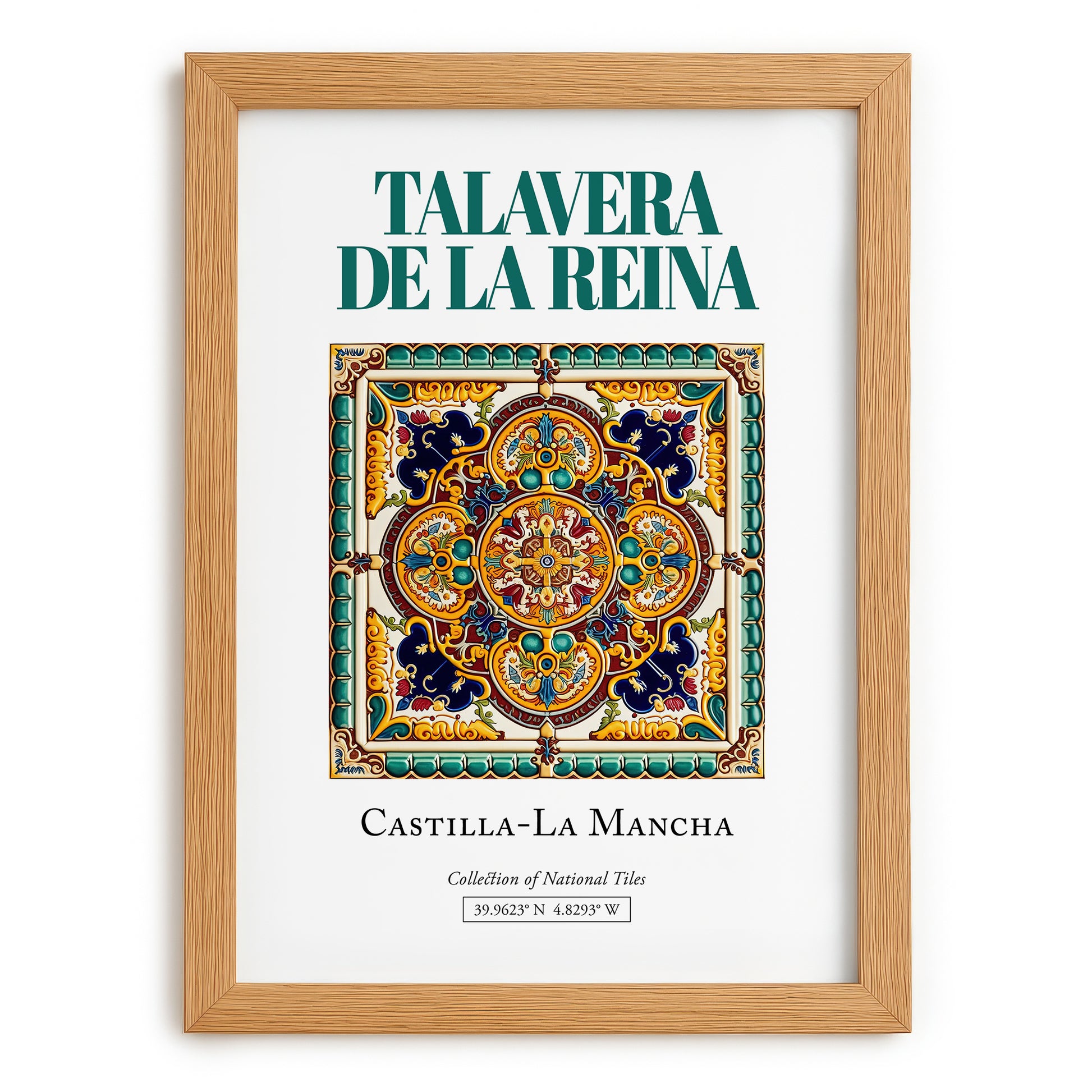 Talavera de la Reina, Spain – Historic Cities Art Print, set in oak frame