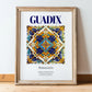 Guadix, Spain – Wanderlust-Inspired Poster, in wooden frame leaning on the floor