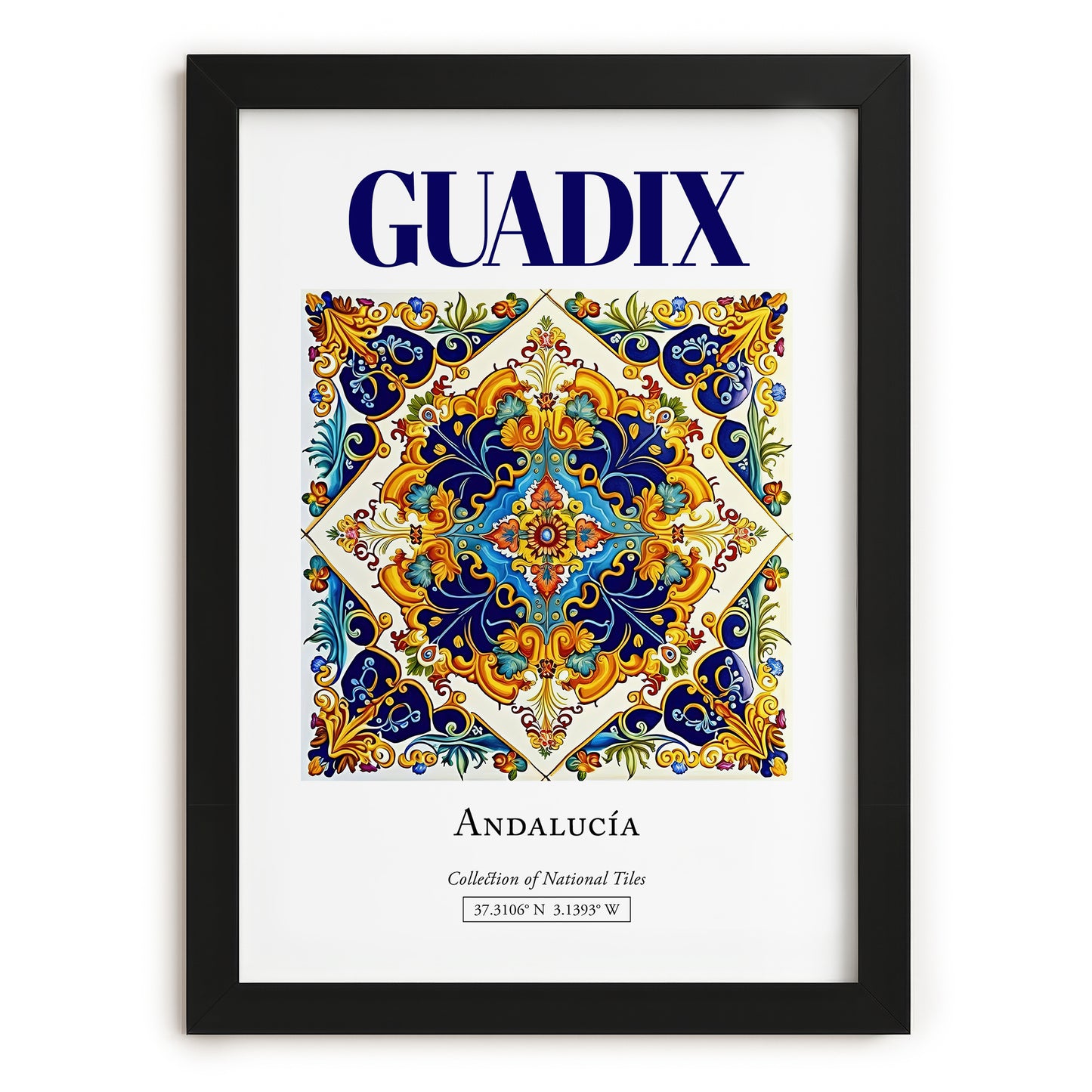 Guadix, Spain – Wanderlust-Inspired Poster, in sleek black frame