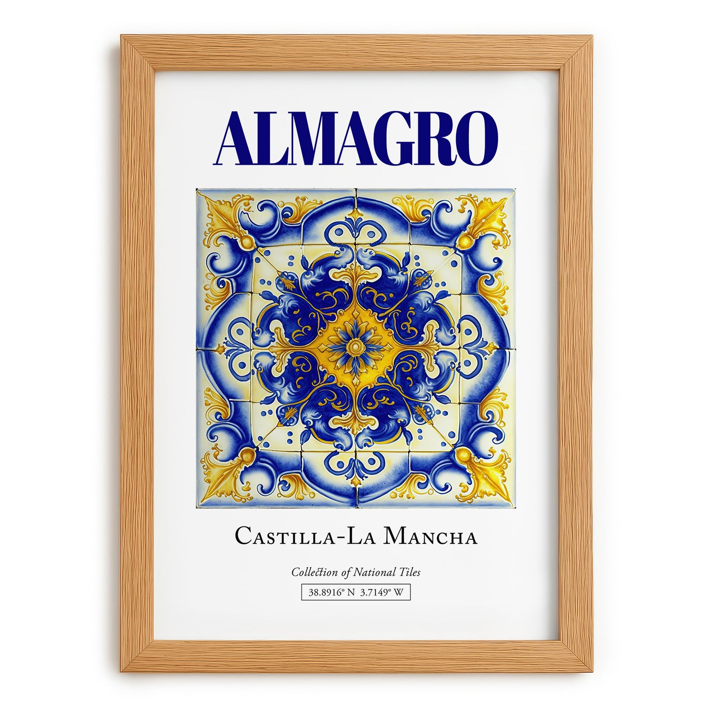 Almagro, Spain – World Heritage Travel Poster, set in oak frame