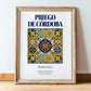 Priego de Córdoba, Spain – Travel Print, in wooden frame leaning on the floor