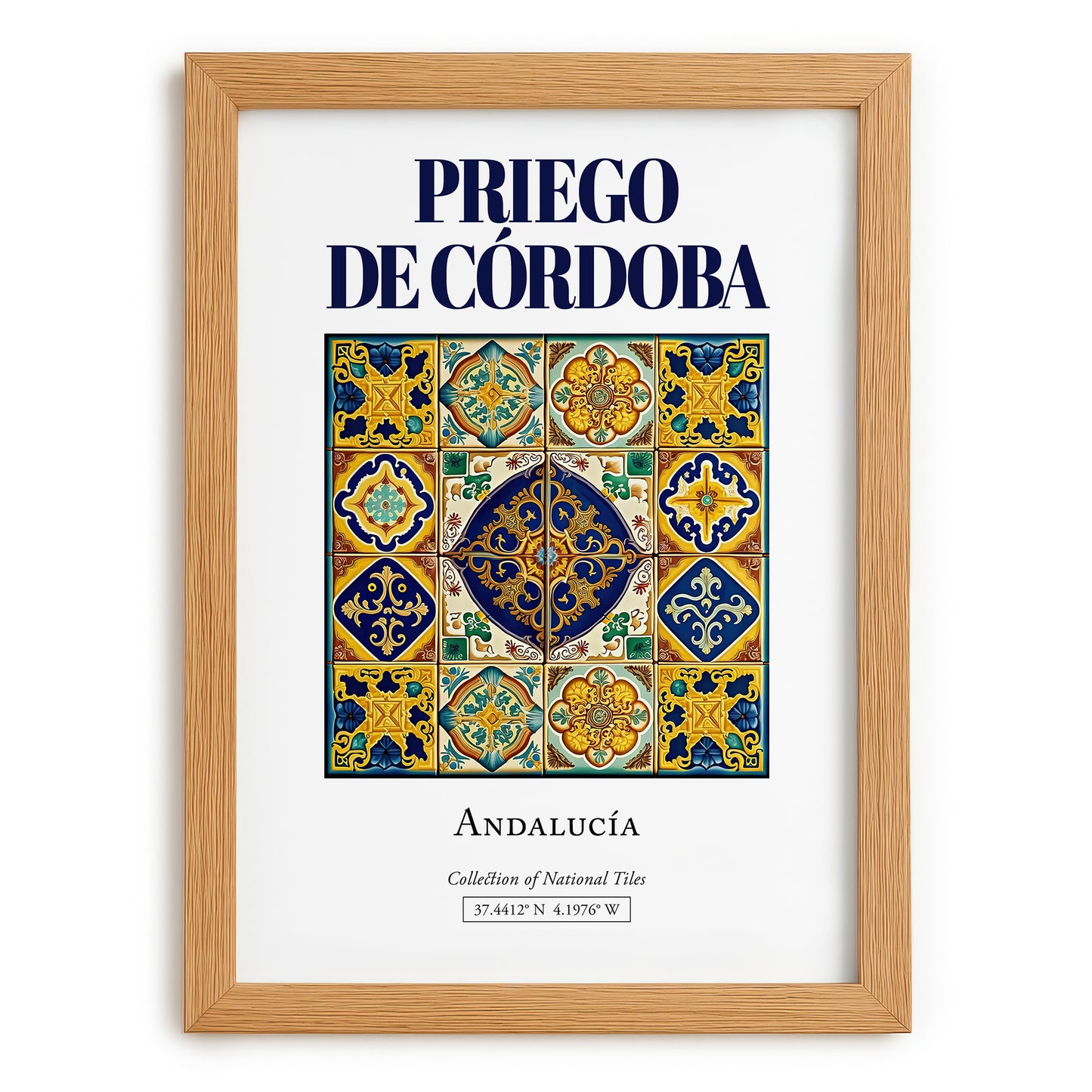 Priego de Córdoba, Spain – Travel Print, set in oak frame