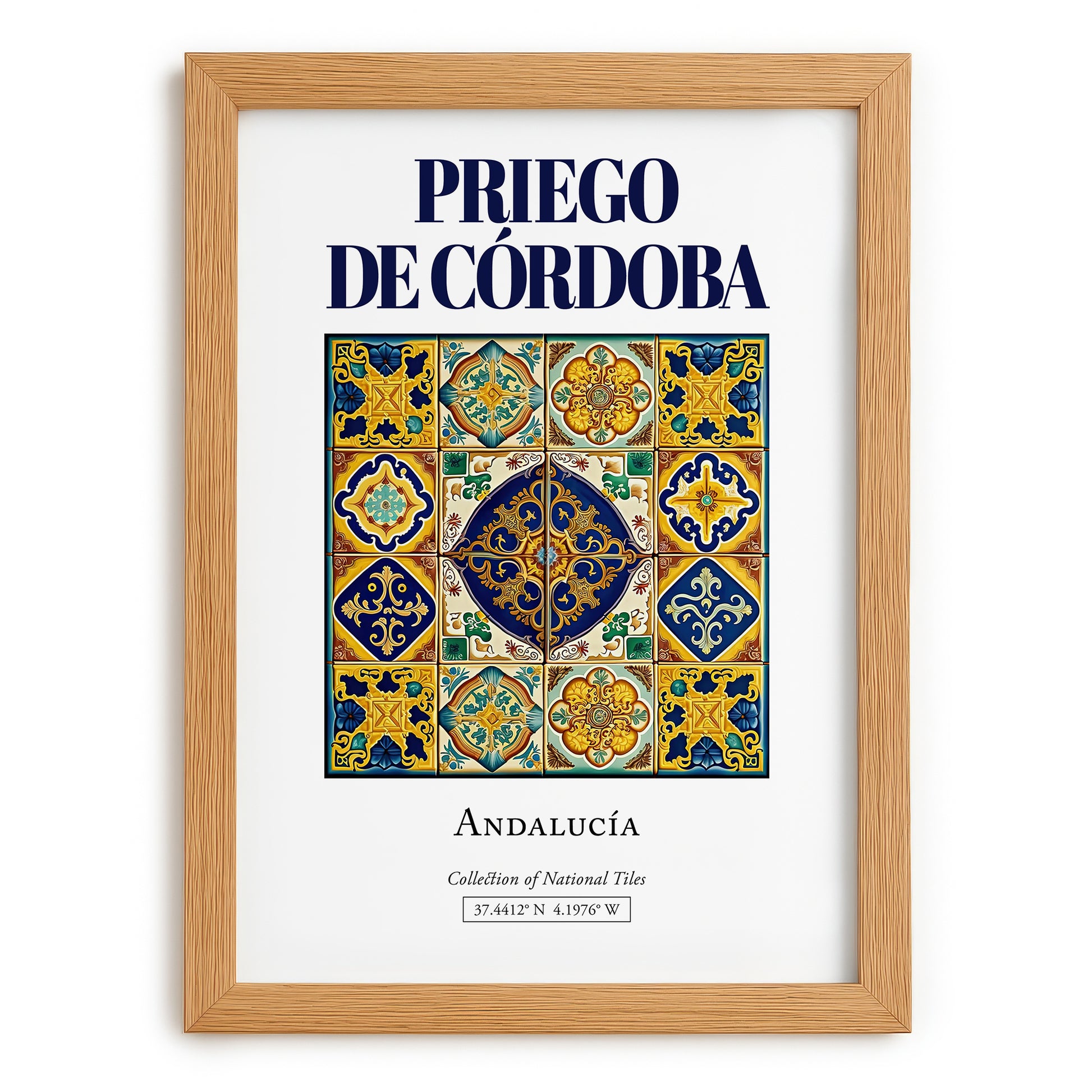 Priego de Córdoba, Spain – Travel Print, set in oak frame