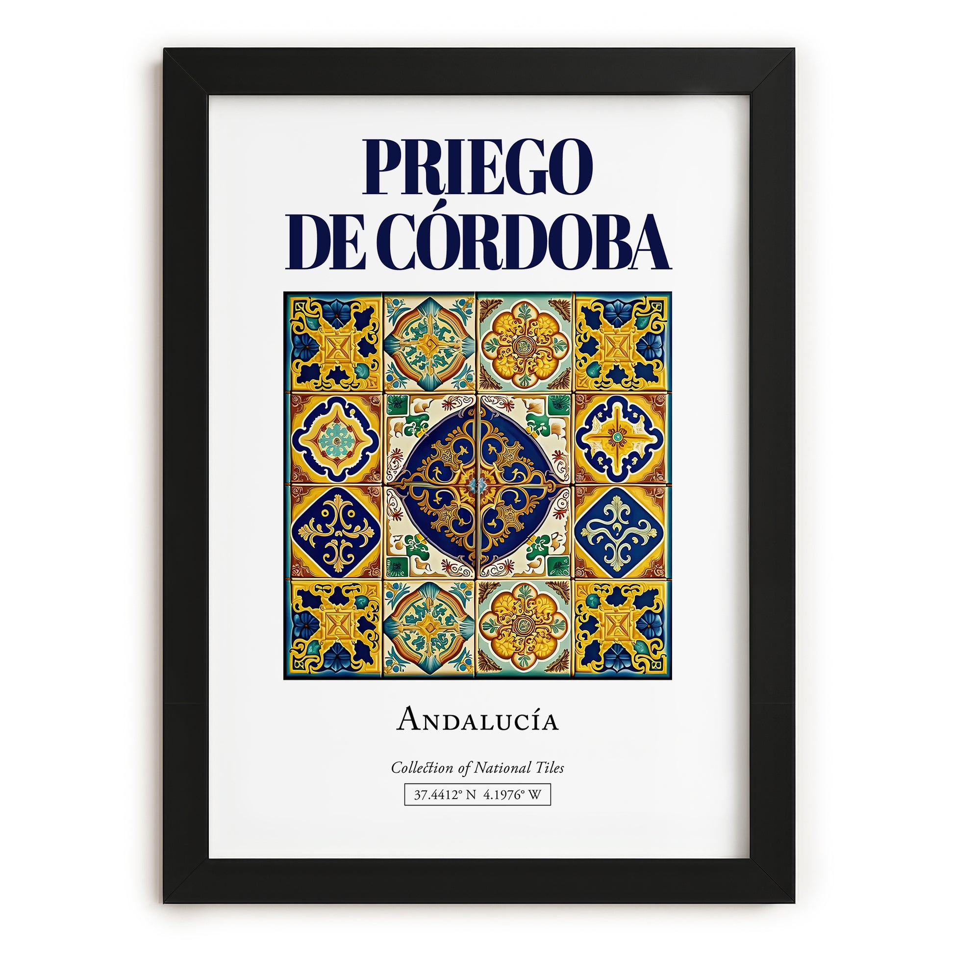 Priego de Córdoba, Spain – Travel Print, in sleek black frame