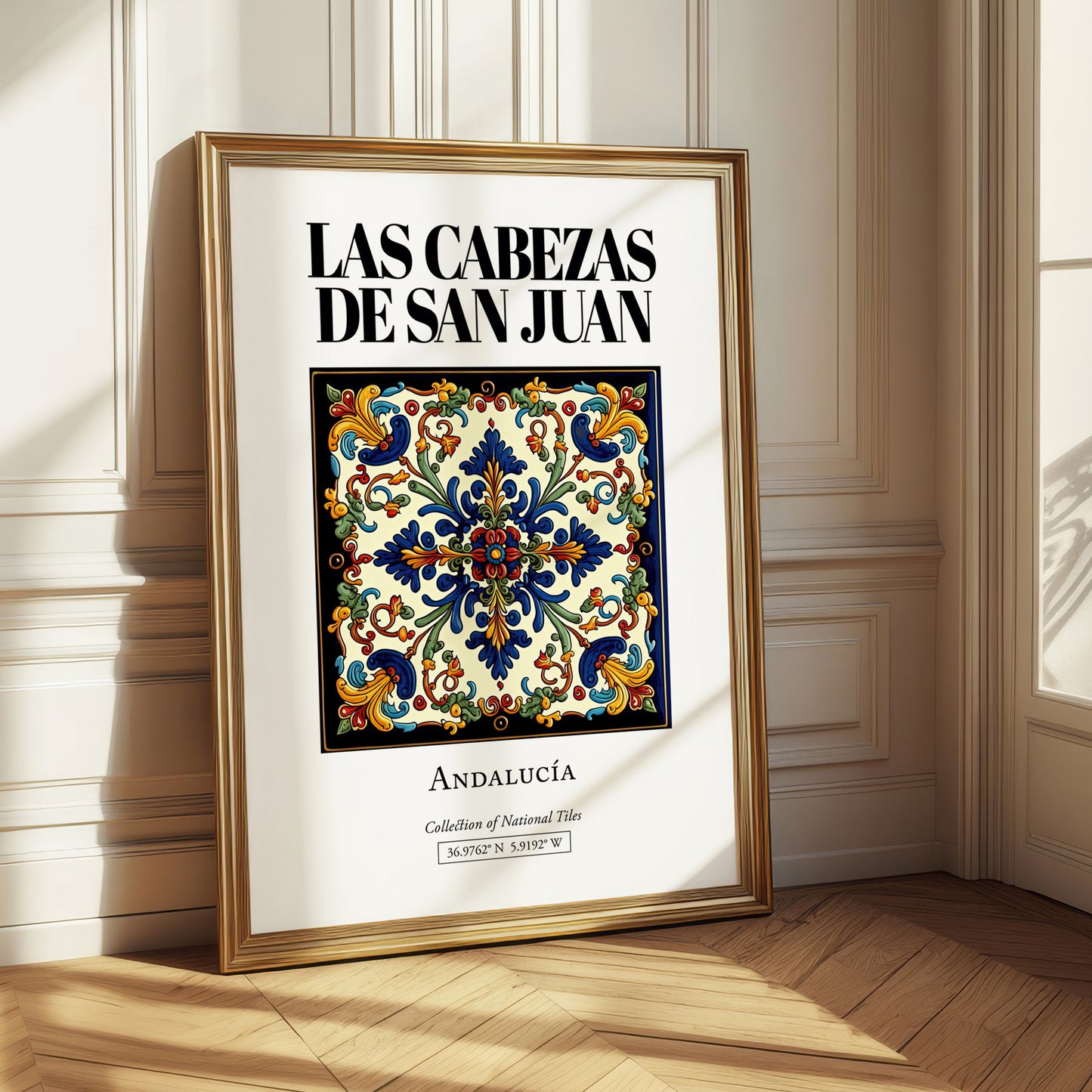 Las Cabezas de San Juan, Spain – Travel Poster, styled in a charming Paris street view