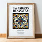 Las Cabezas de San Juan, Spain – Travel Poster, in wooden frame leaning on the floor