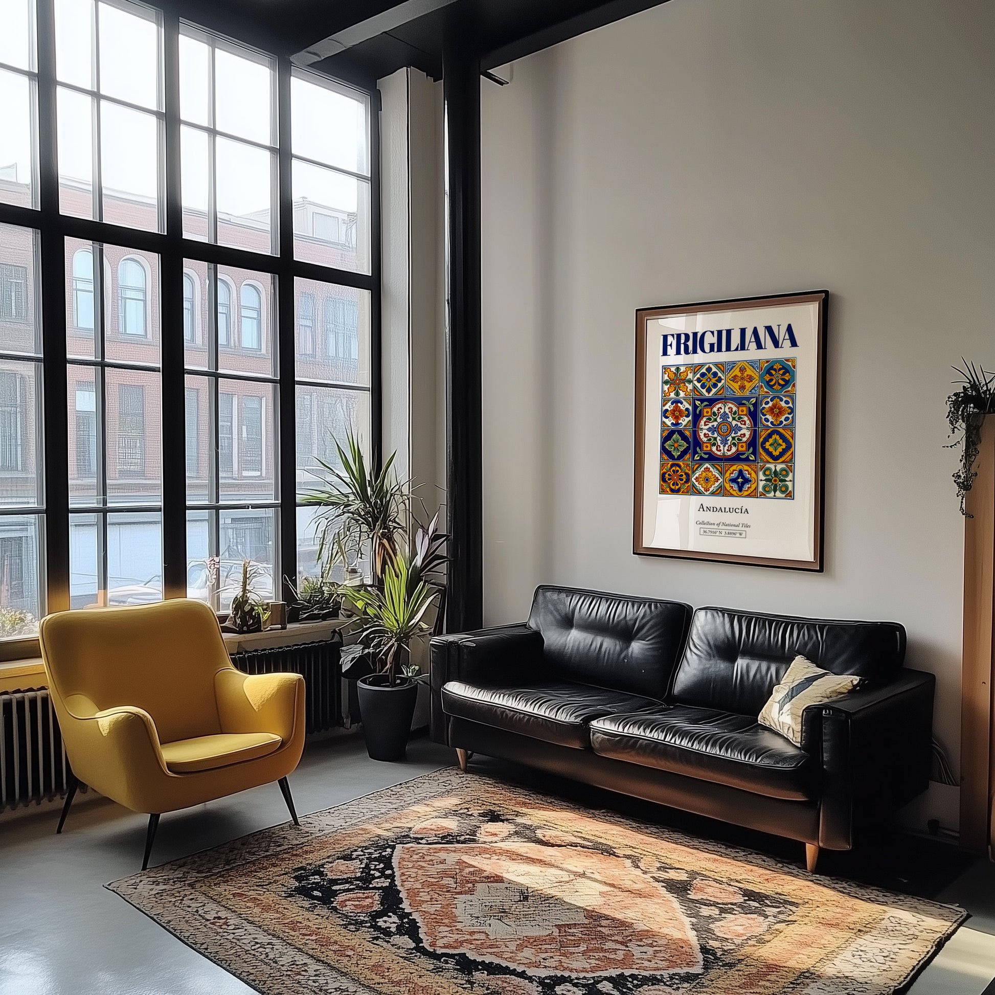 Frigiliana, Spain – Travel Destination Art, unframed on coastal sand