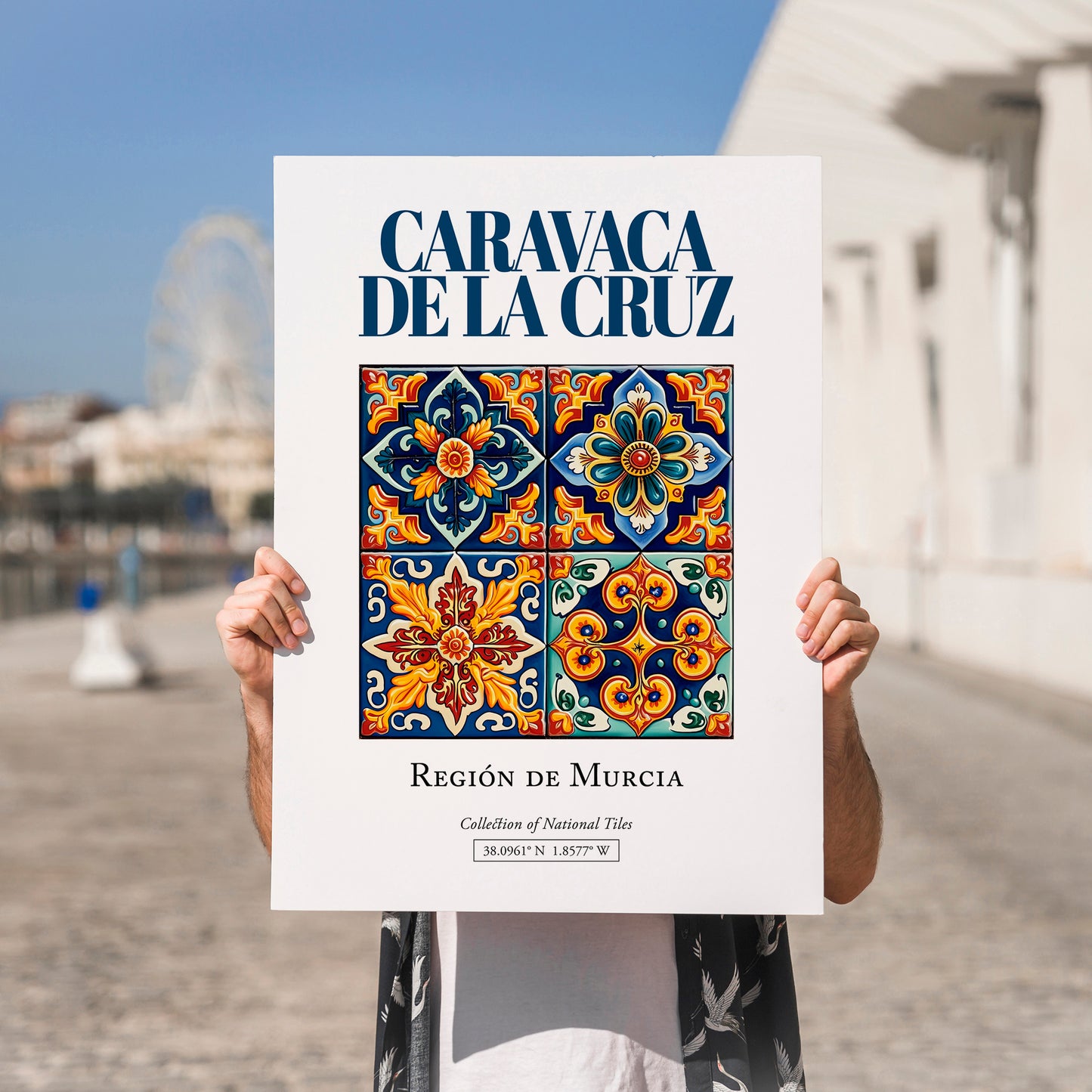 Caravaca de la Cruz, Spain – Travel Wall Art, no-text version framed in wood