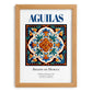 Aguilas, Spain – Retro Travel Poster, set in oak frame