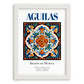 Aguilas, Spain – Retro Travel Poster, placed in minimal white frame