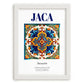 Jaca, Spain – Travel Print, placed in minimal white frame