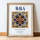 Ávila, Spain – Travel Print, in wooden frame leaning on the floor