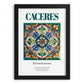 Caceres, Spain – Travel Poster, in sleek black frame