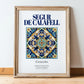 Segur de Calafell, Spain – Travel Print, in wooden frame leaning on the floor