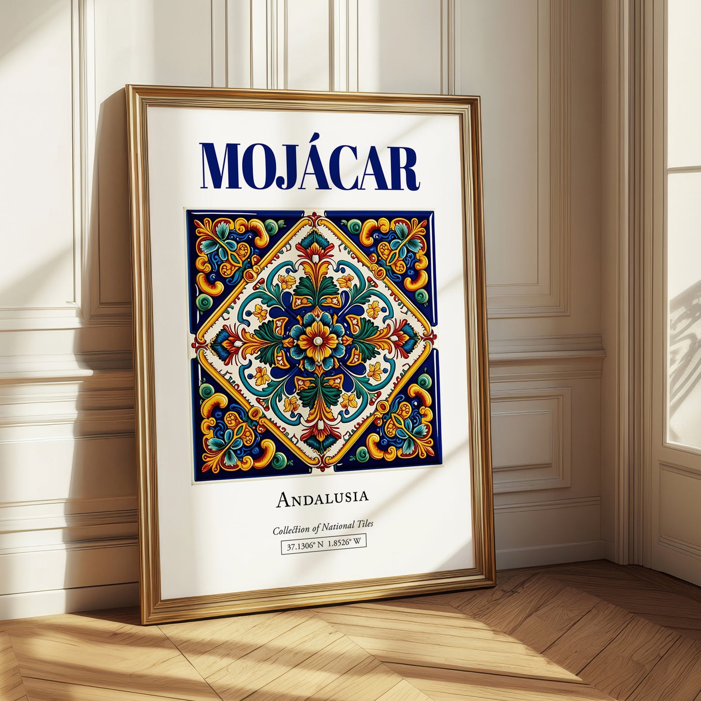 Mojácar, Spain – Travel Poster, styled in a charming Paris street view