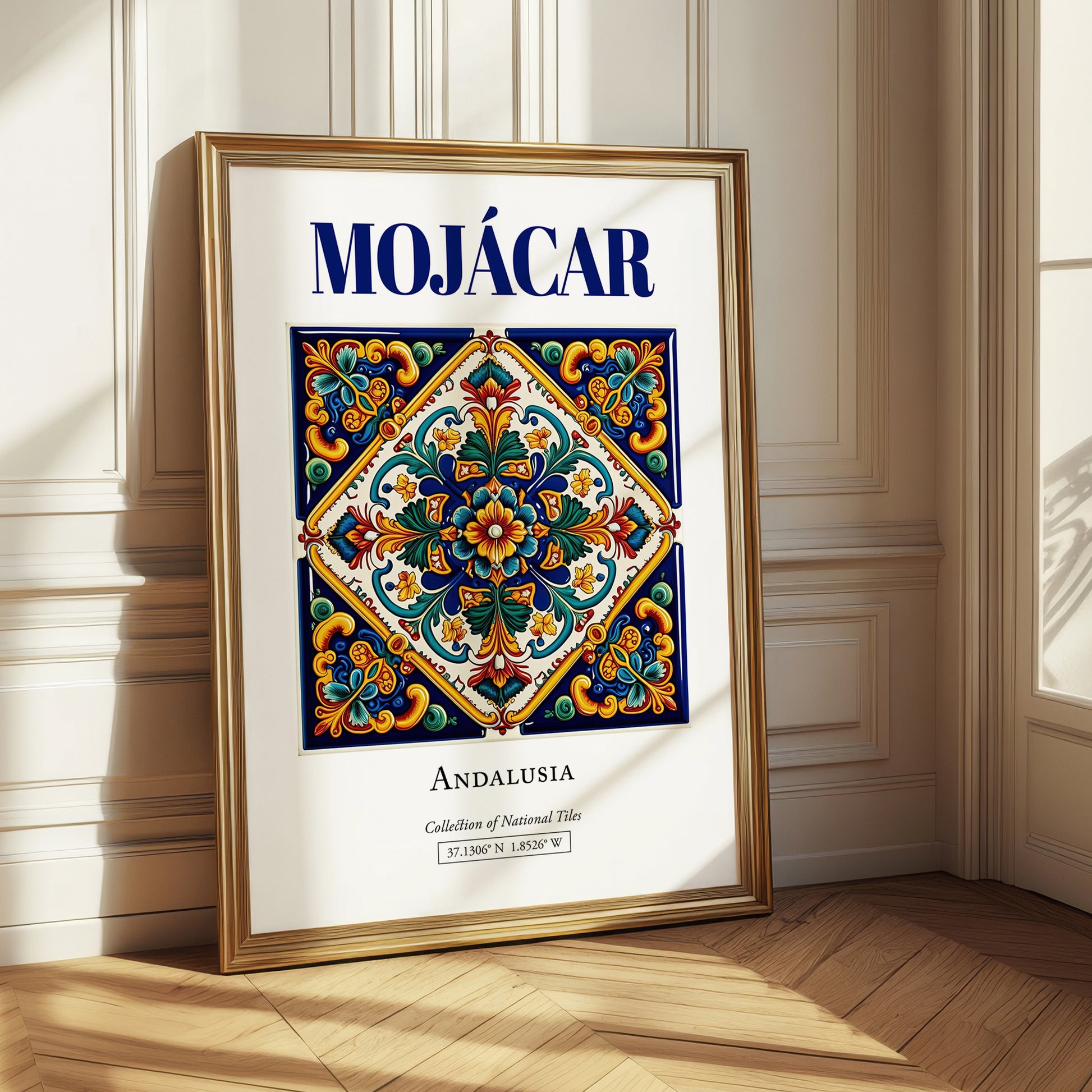 Mojácar, Spain – Travel Poster, styled in a charming Paris street view