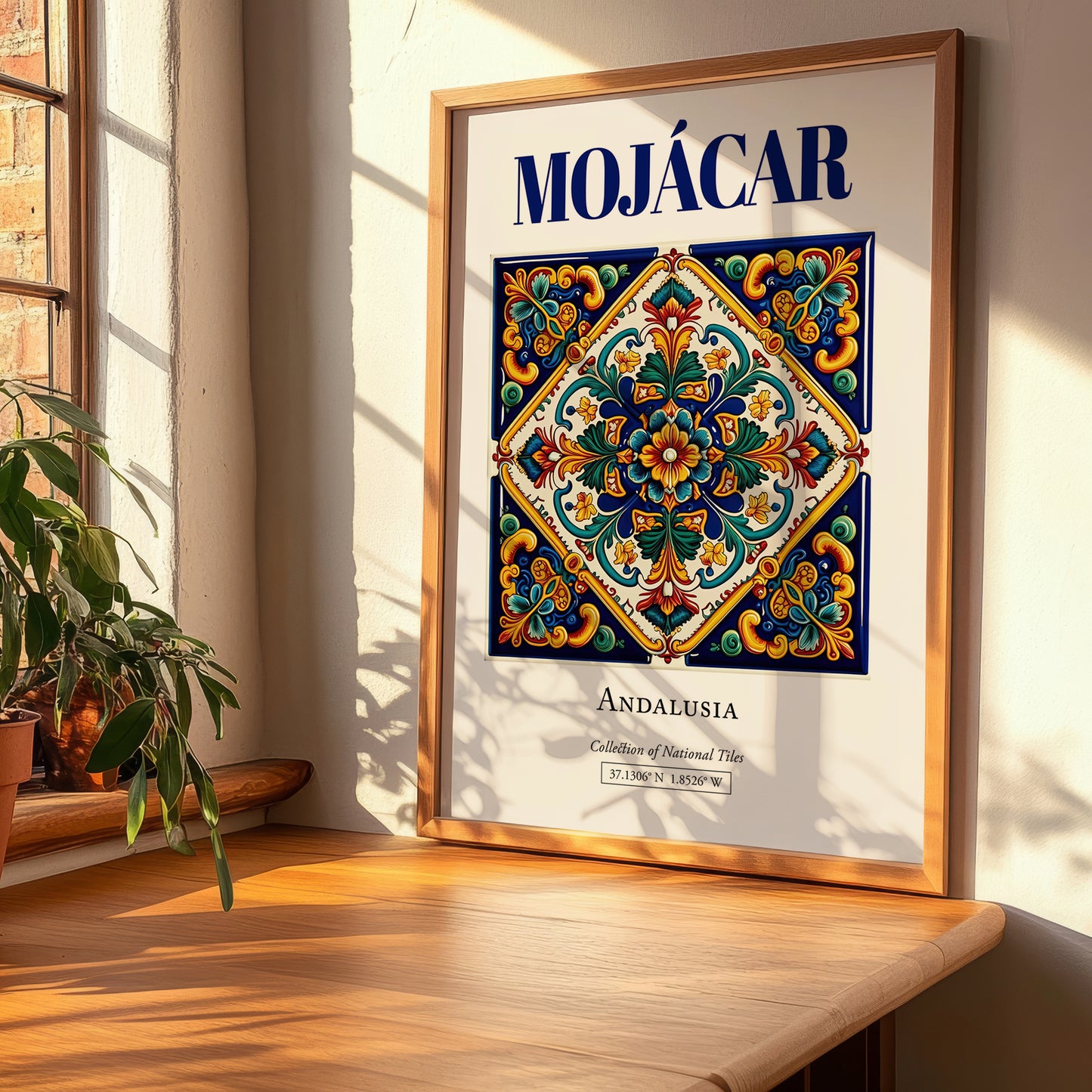 Mojácar, Spain – Travel Poster, clean layout with no caption