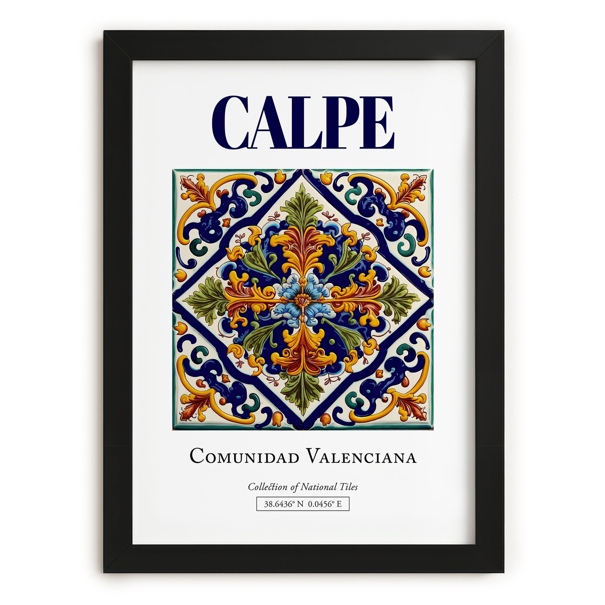 Calpe, Spain – Travel Poster, in sleek black frame