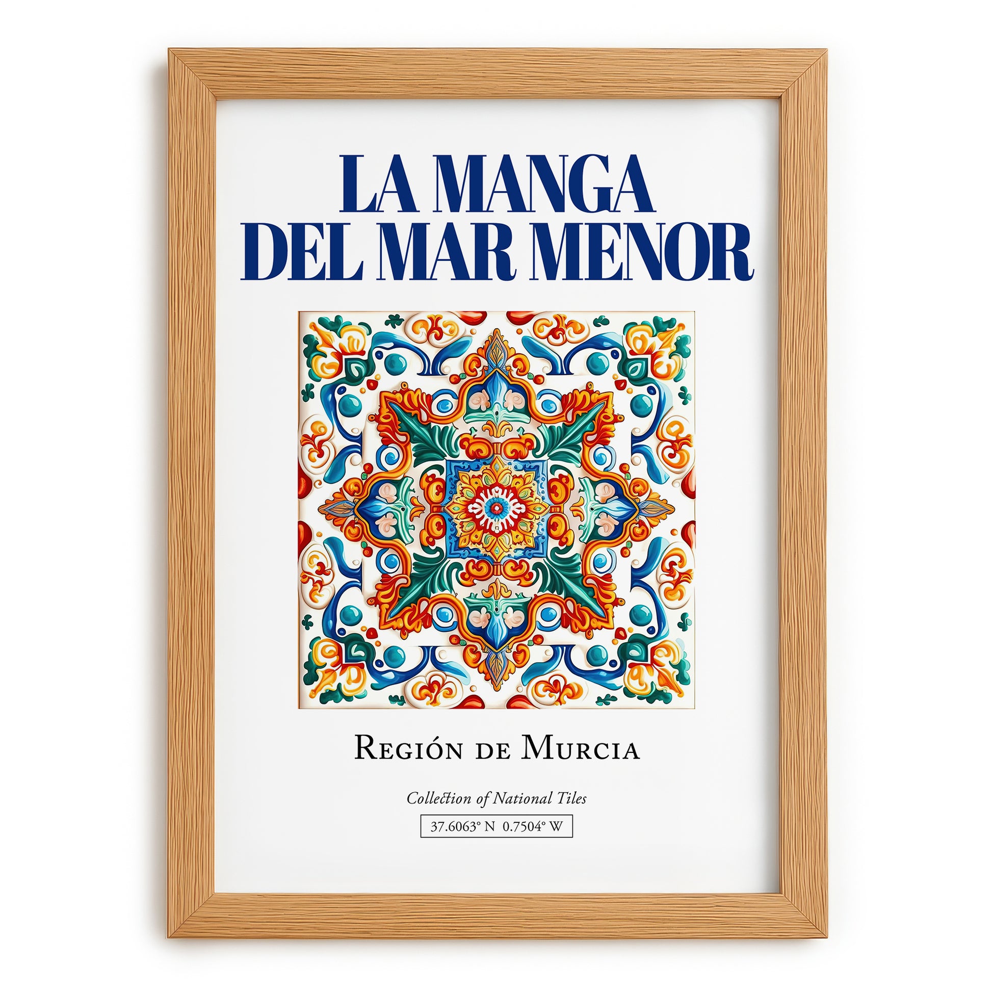 La Manga del Mar Menor, Spain – Travel Wall Decor, set in oak frame