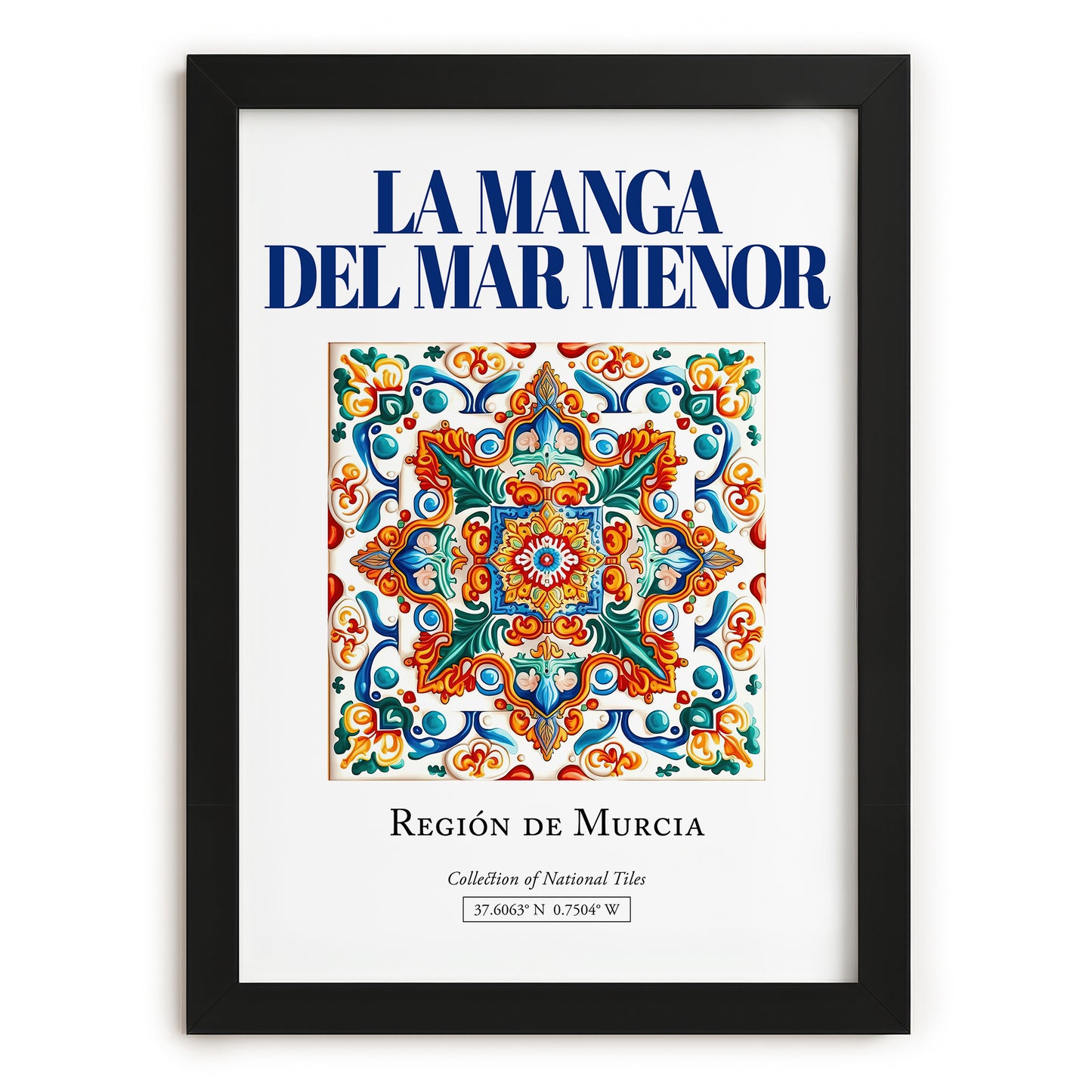 La Manga del Mar Menor, Spain – Travel Wall Decor, in sleek black frame