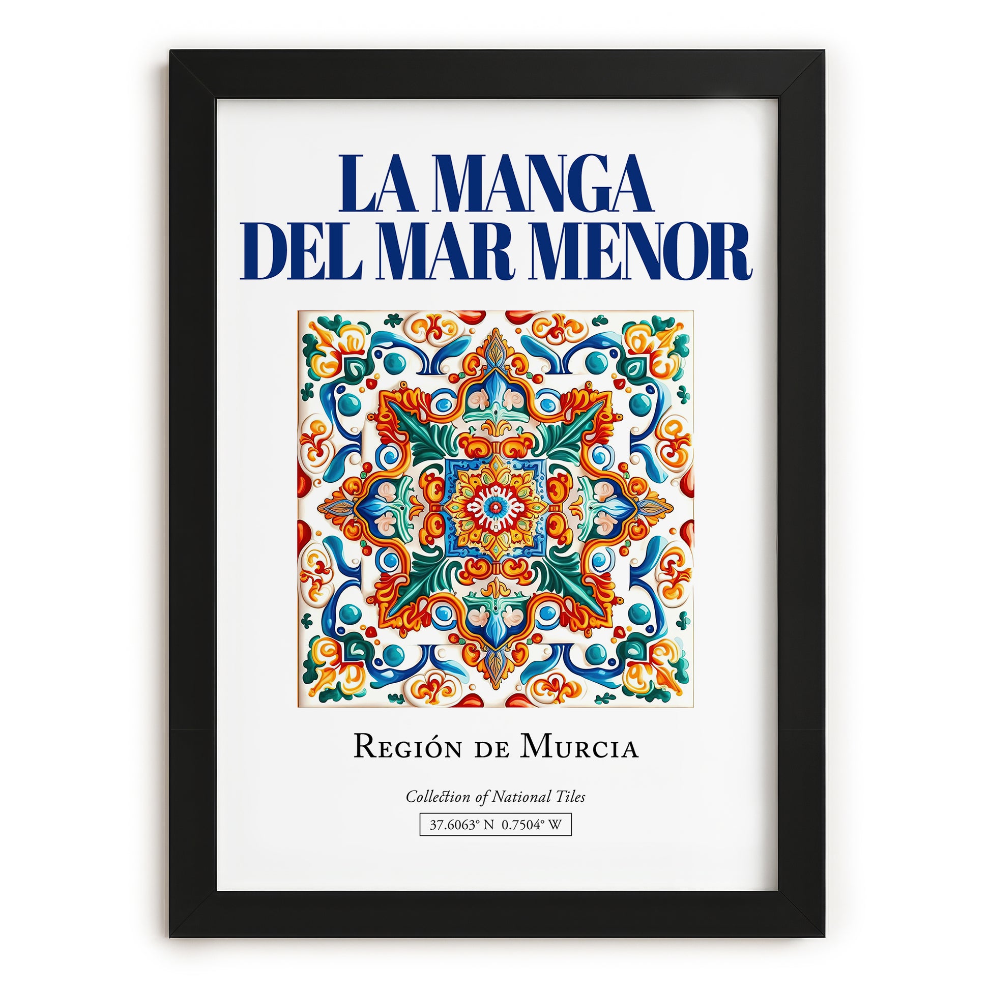 La Manga del Mar Menor, Spain – Travel Wall Decor, in sleek black frame