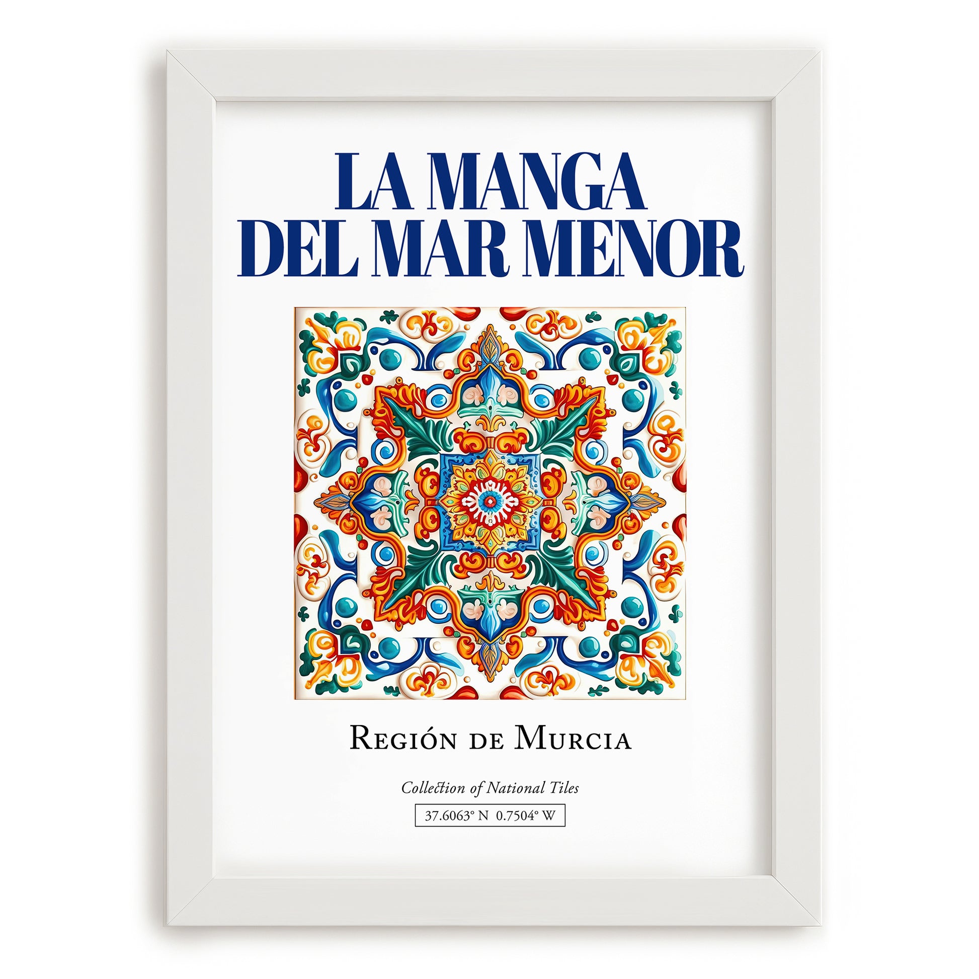 La Manga del Mar Menor, Spain – Travel Wall Decor, placed in minimal white frame