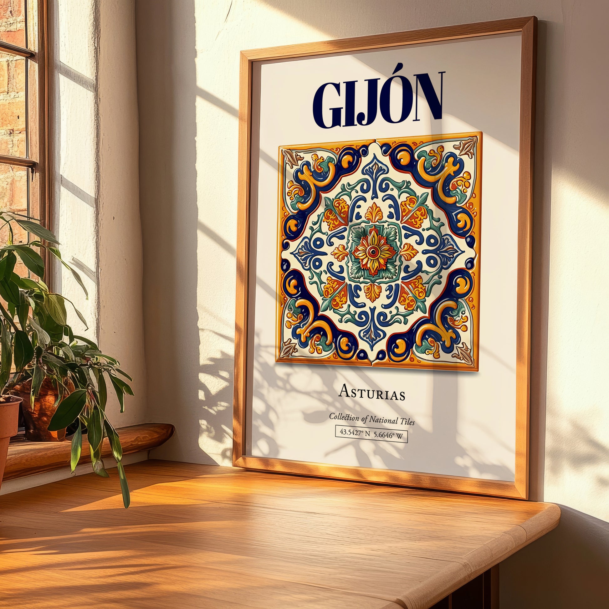 Gijón, Spain – Travel Wall Art, clean layout with no caption