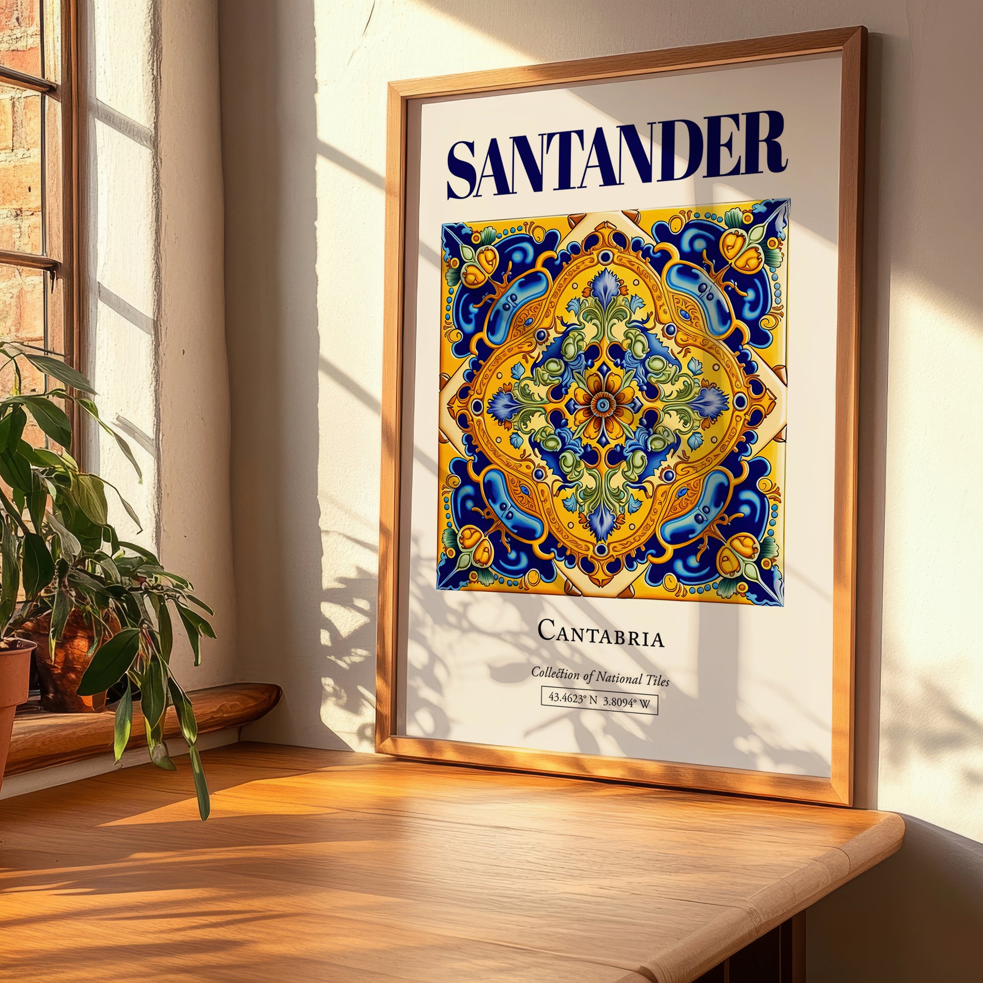 Santander, Spain – Minimalist Travel Print, clean layout with no caption