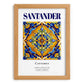 Santander, Spain – Minimalist Travel Print, set in oak frame