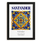 Santander, Spain – Minimalist Travel Print, in sleek black frame