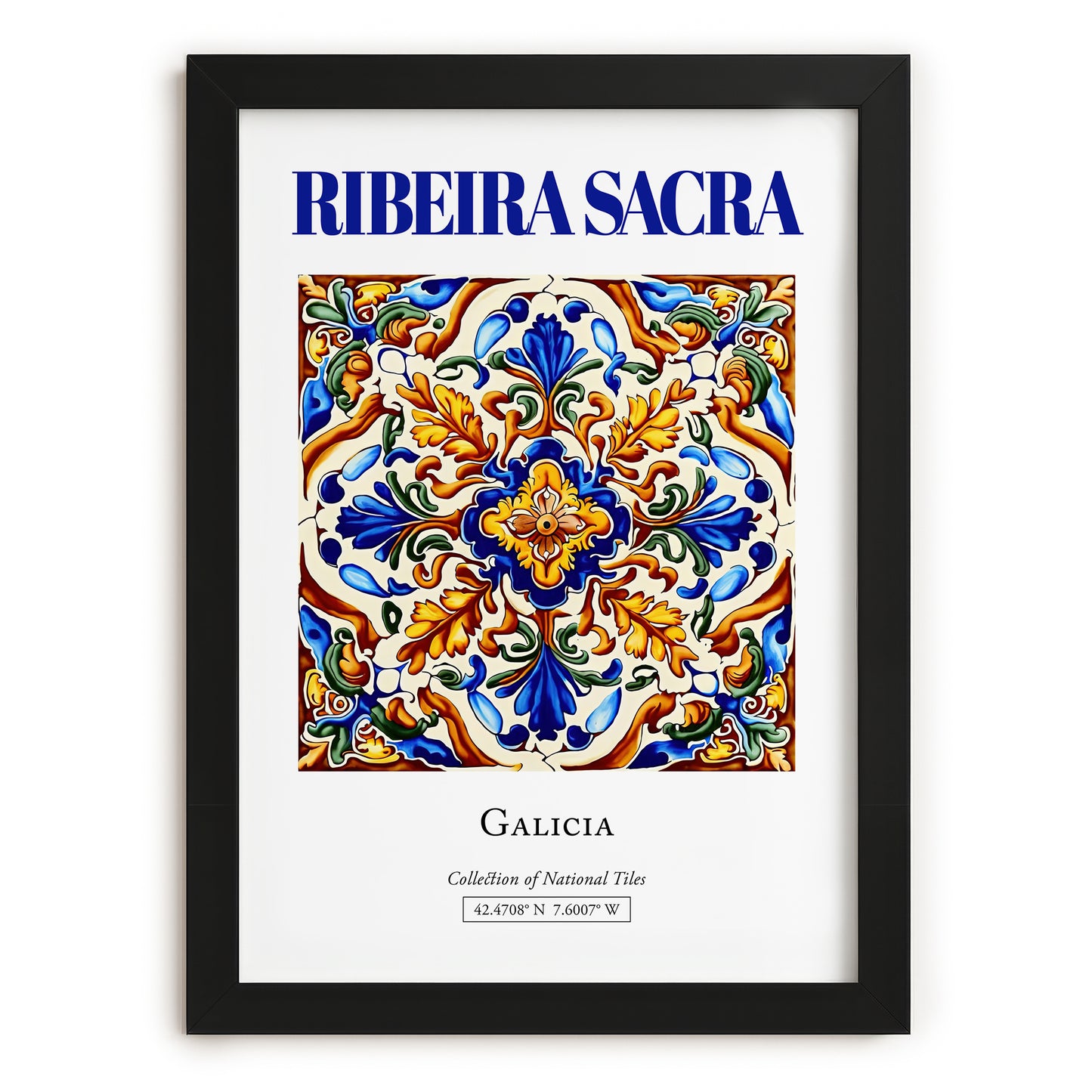 Ribeira Sacra, Spain – Travel Wall Art, in sleek black frame
