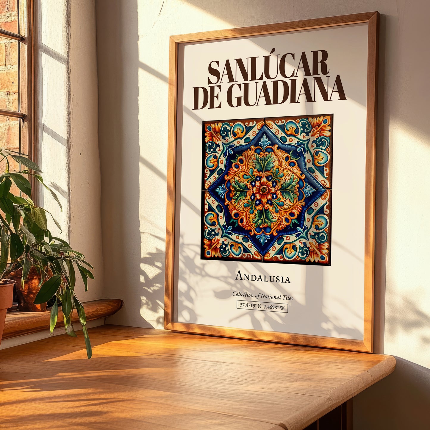 Sanlúcar de Guadiana, Spain – Travel Poster, clean layout with no caption