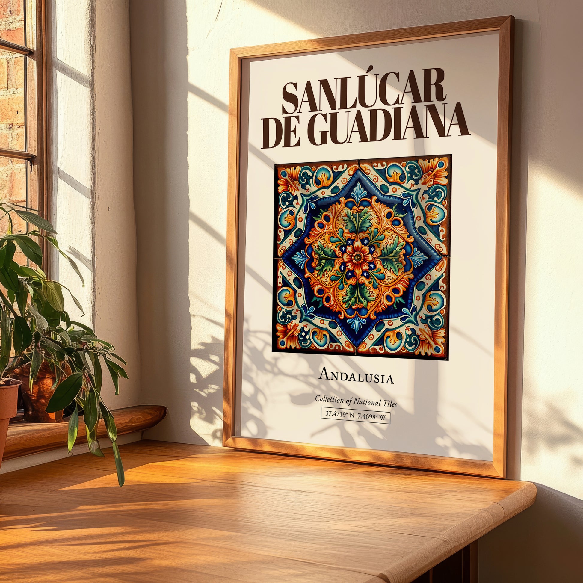 Sanlúcar de Guadiana, Spain – Travel Poster, clean layout with no caption