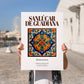 Sanlúcar de Guadiana, Spain – Travel Poster, no-text version framed in wood
