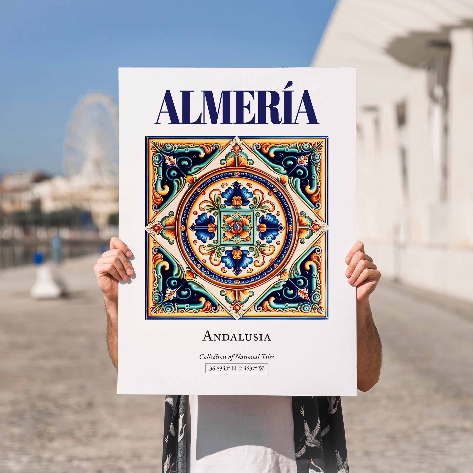 Almería, Spain – Travel Print, no-text version framed in wood