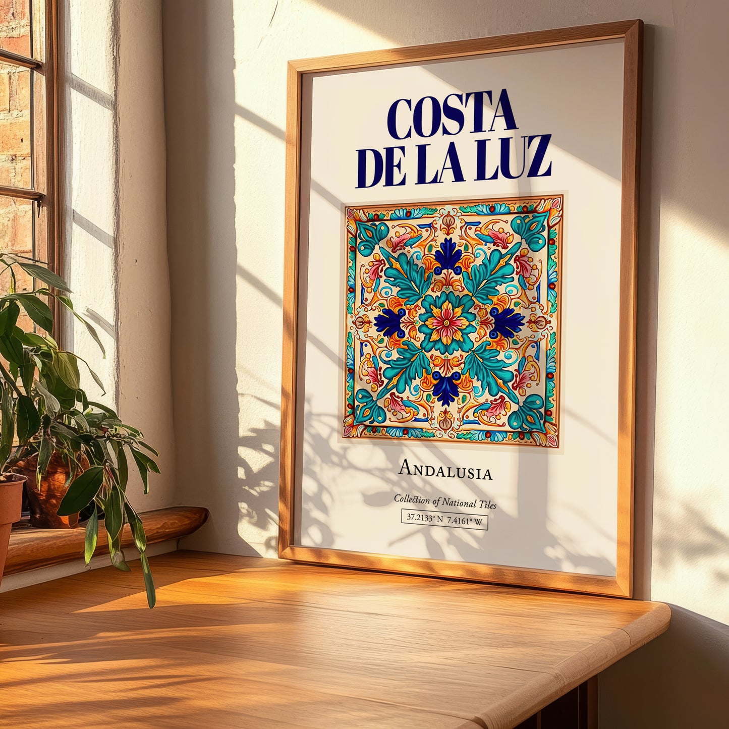 Costa de la Luz, Spain – Historic Cities Art Print, clean layout with no caption