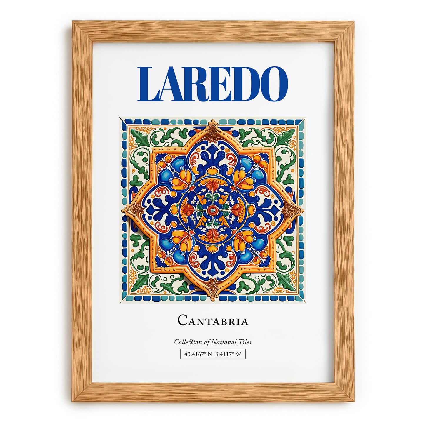 Laredo, Spain – Travel Wall Decor, set in oak frame