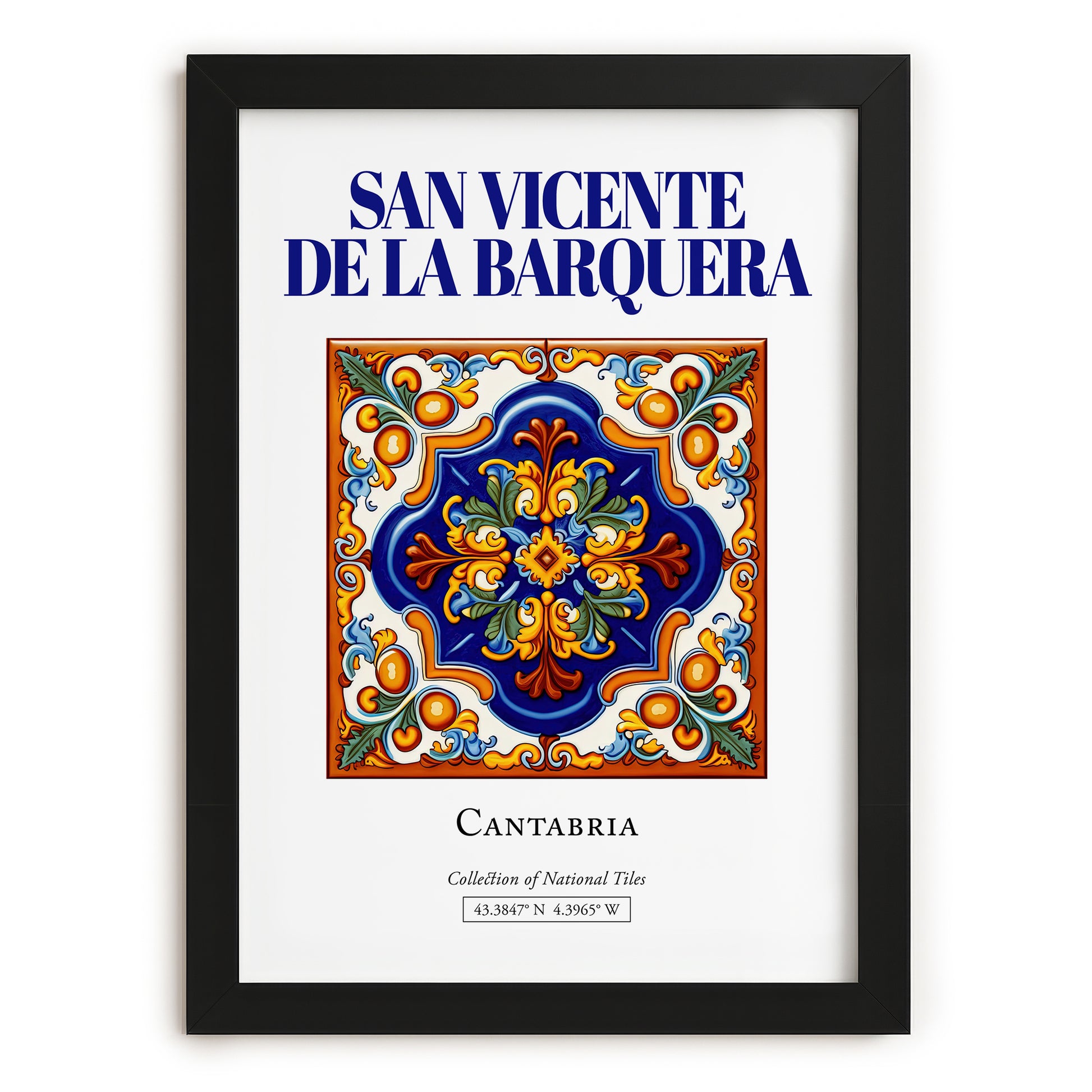 San Vicente de la Barquera, Spain – Travel Print, in sleek black frame