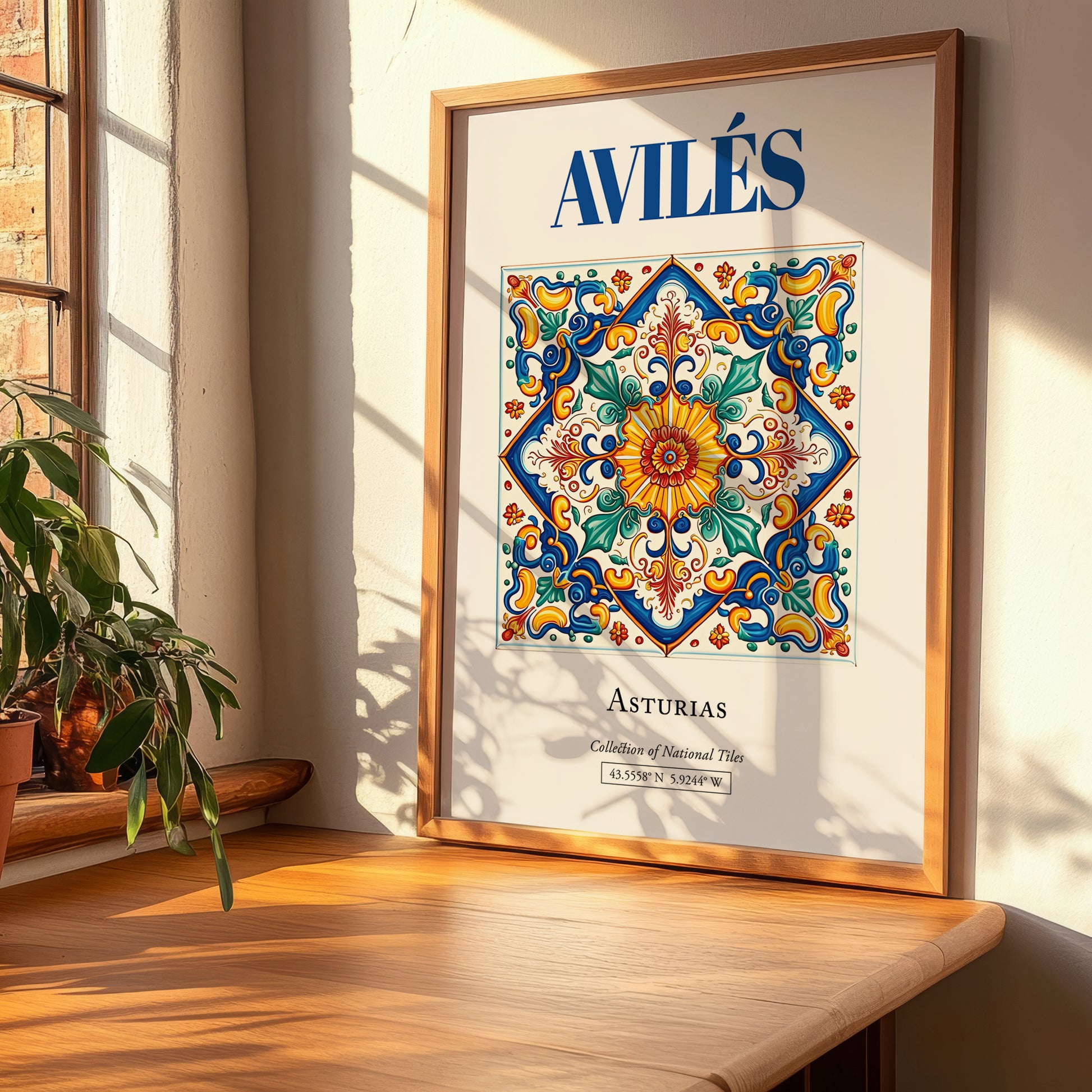 Avilés, Spain – Travel Print, clean layout with no caption