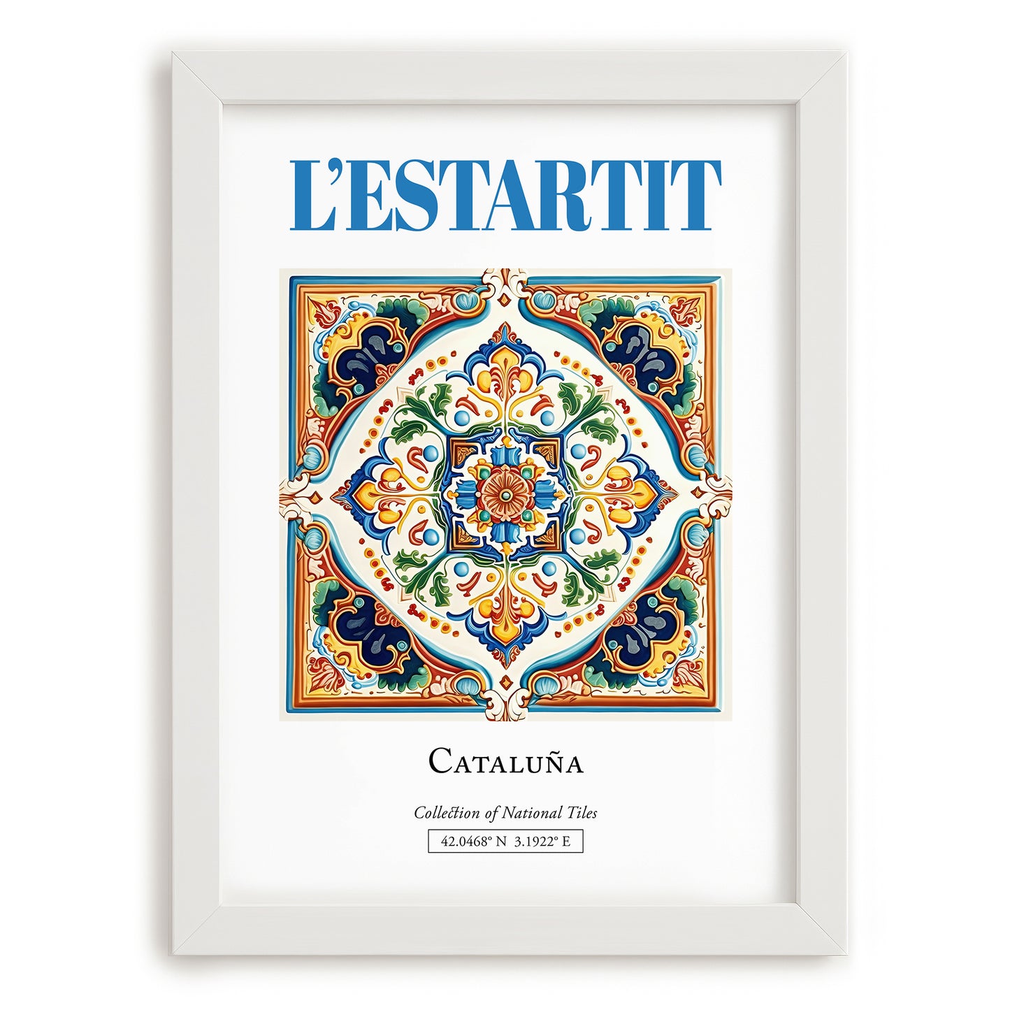 L'Estartit, Spain – Travel Wall Decor, placed in minimal white frame