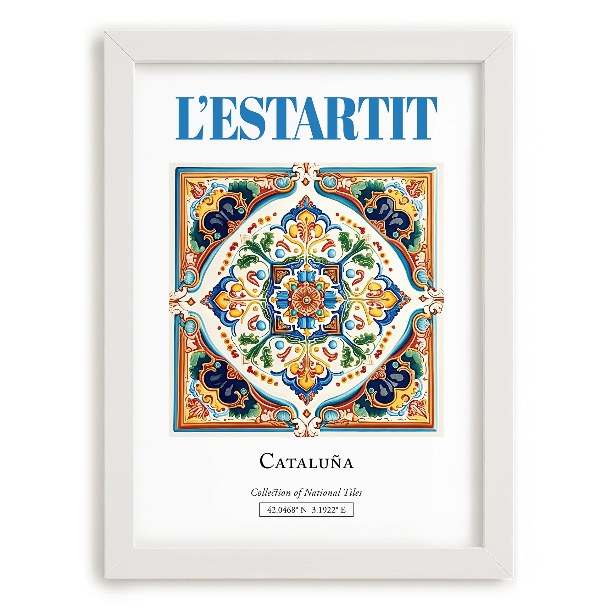L'Estartit, Spain – Travel Wall Decor, placed in minimal white frame
