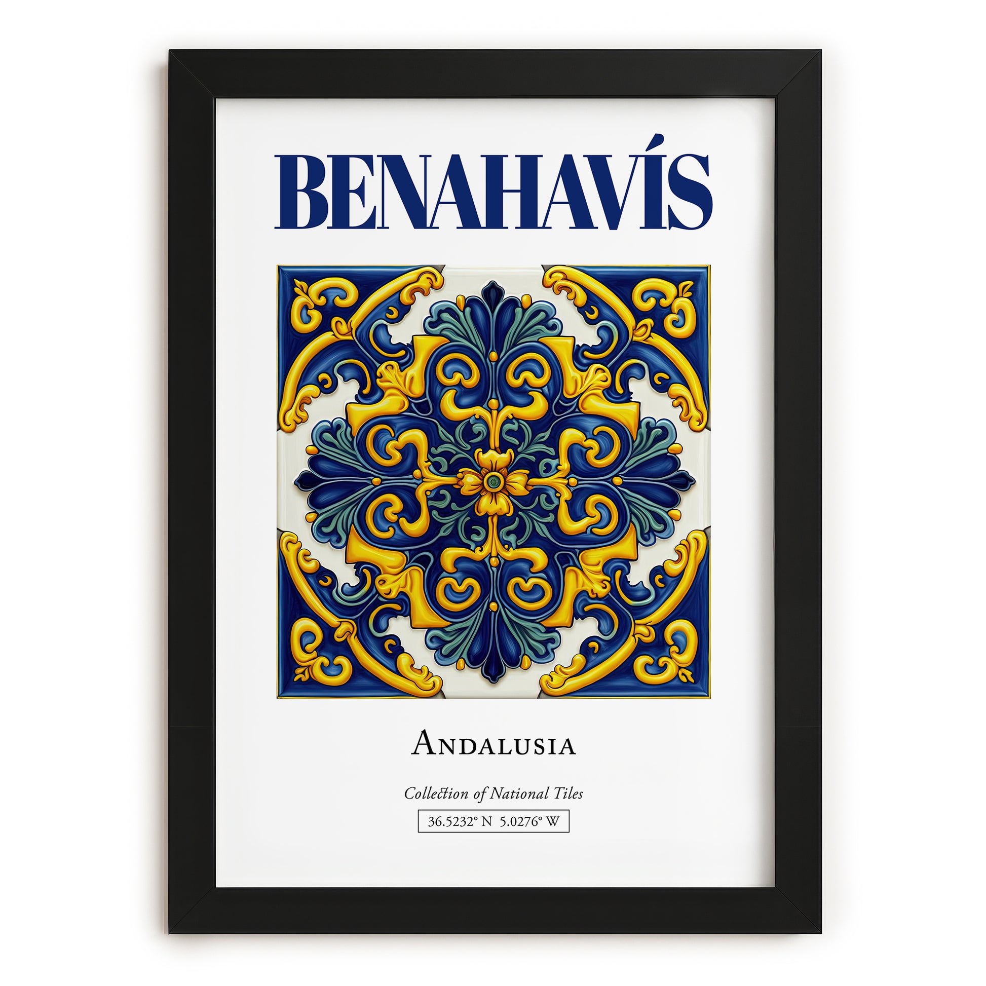 Benahavís, Spain – National Pride Wall Decor, in sleek black frame