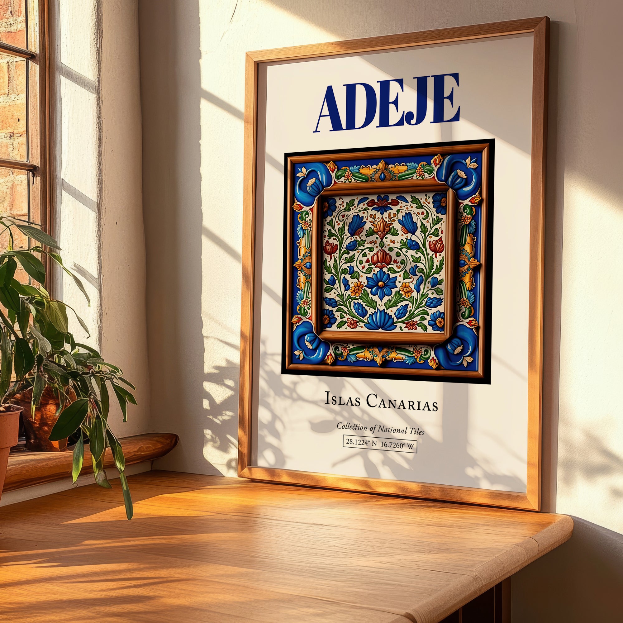 Adeje, Spain – World Heritage Travel Poster, clean layout with no caption