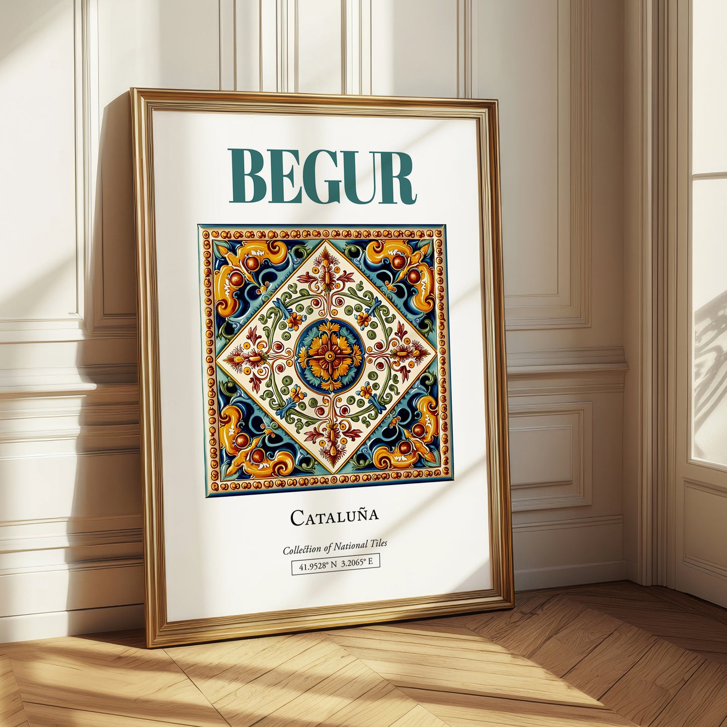 Begur, Spain – Travel Poster, styled in a charming Paris street view