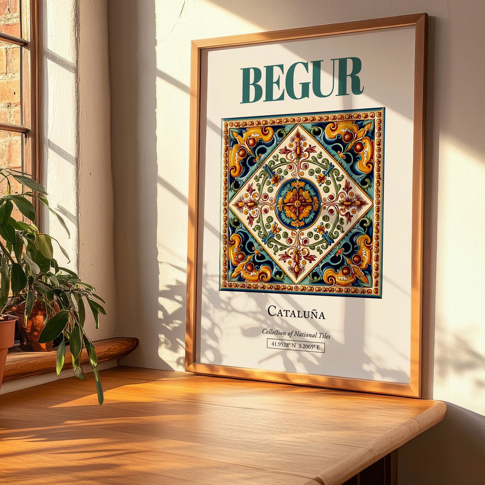 Begur, Spain – Travel Poster, clean layout with no caption